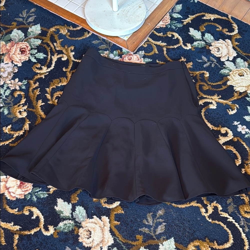 Talbots Elegant Black Flared Skirt